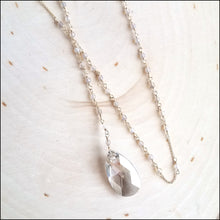 Gray Agate Rosary Lariat