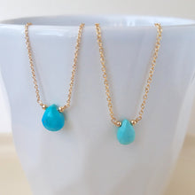 Turquoise Drop Necklace - December Birthstone