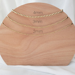 4mm Gold Ball Necklace