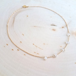 Five Herkimer Diamond Necklace
