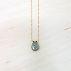 Pyrite Drop Necklace