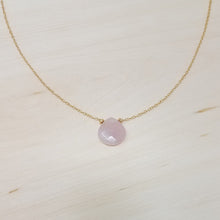 Rose Quartz Drop Necklace