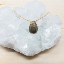 Gold Wrapped Pyrite Necklace