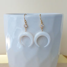 Mother of Pearl Double Horn Earrings