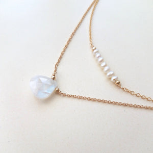 Pearl Bar Necklace - June Birthstone