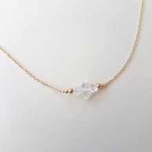 Herkimer Diamond Bar Necklace - April Birthstone