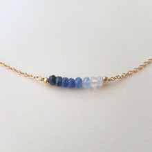 Ombre Sapphire Bar Necklace - September Birthstone