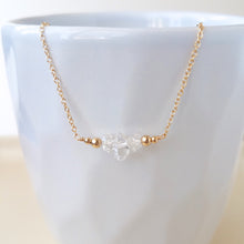 Herkimer Diamond Bar Necklace - April Birthstone WS