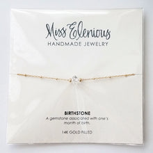 Herkimer Diamond Bar Necklace - April Birthstone WS