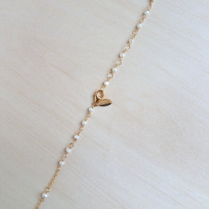 Mini Pearl Rosary Lariat