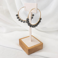 Hematite Wrapped Hoops