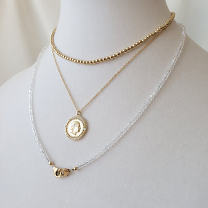 3mm Gold Ball Necklace