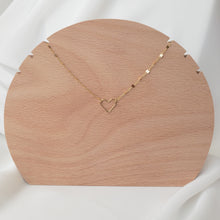 Open Heart Glitter Necklace